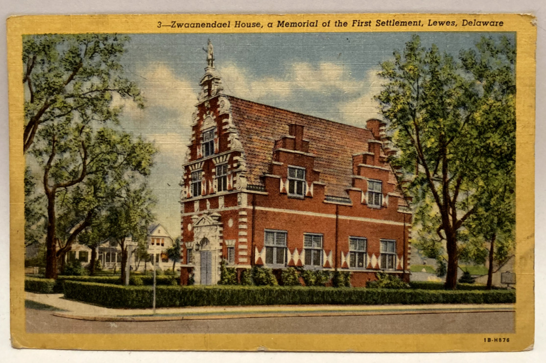 Zwaanendael House, Lewes Delaware DE Vintage Postcard
