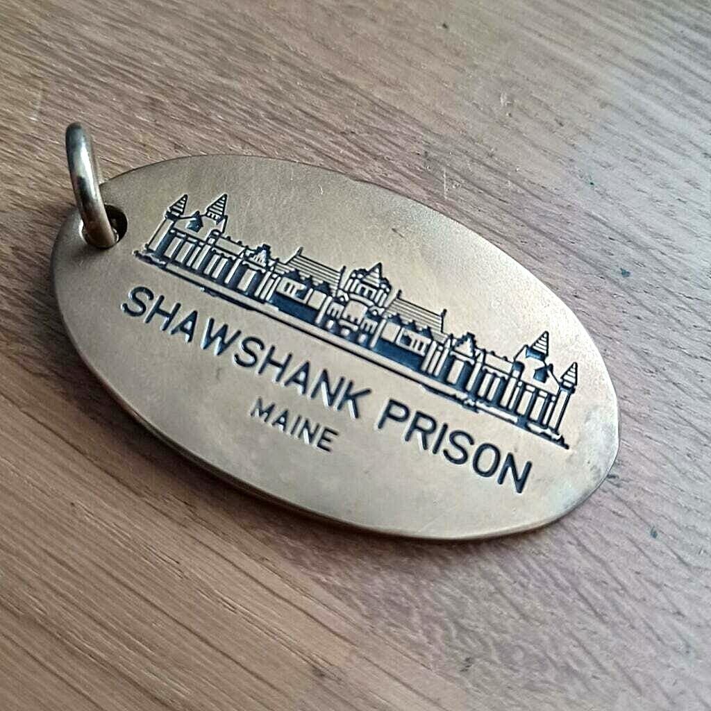 shawshank redemption keychain brass movie