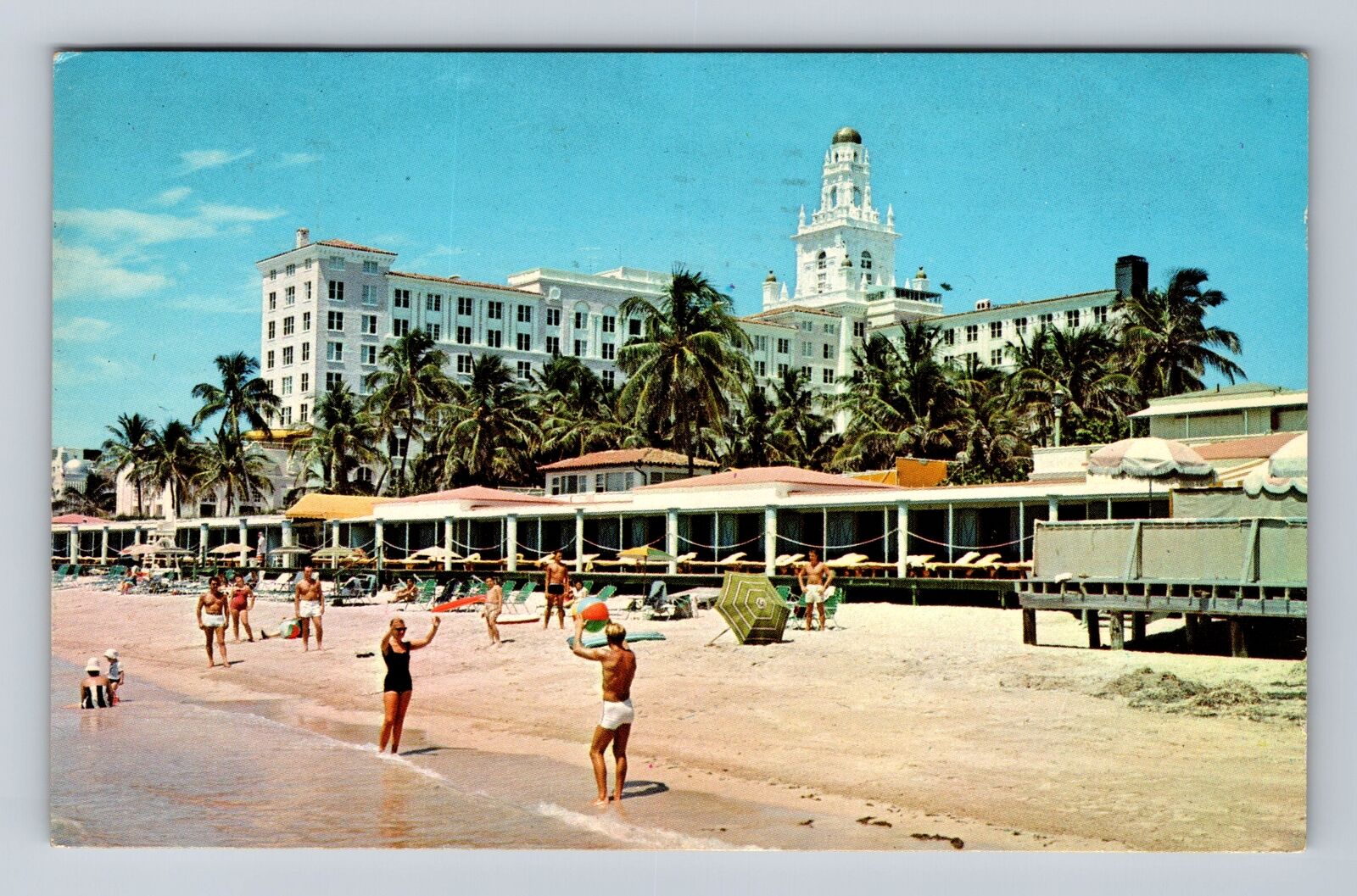Miami Beach FL-Florida, Boney Plaza Hotel, Advertising, Antique Vintage Postcard