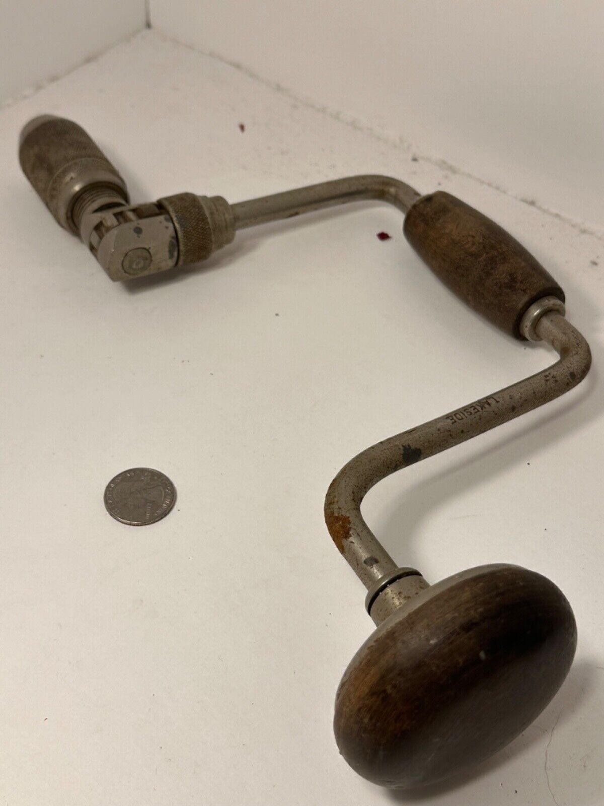 ANTIQUE WOODWORKING HAND CRANK DRILL / TOOL