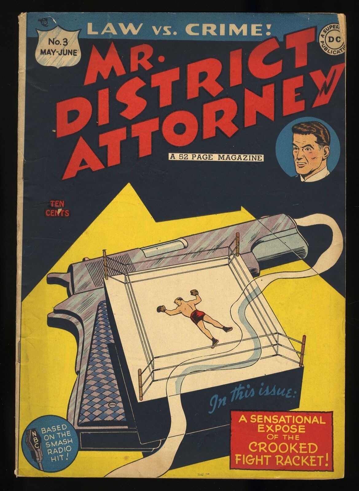 Mr. District Attorney #3 VG- 3.5 DC Comics 1948