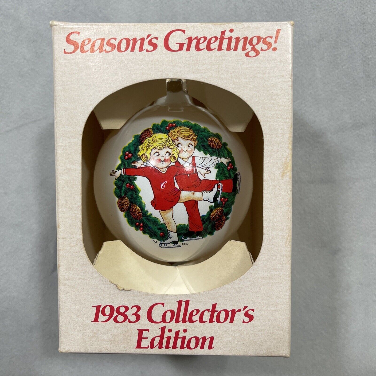 1983 Vintage Campbell Soup Kids Collectors Edition Christmas Ornament in Box