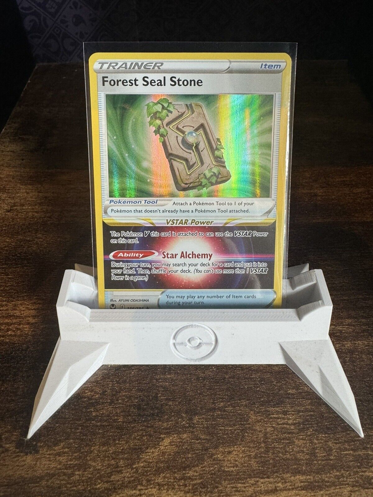 Pokemon Card Forest Seal Stone Silver Tempest Holo Rare 156/195 Near Mint