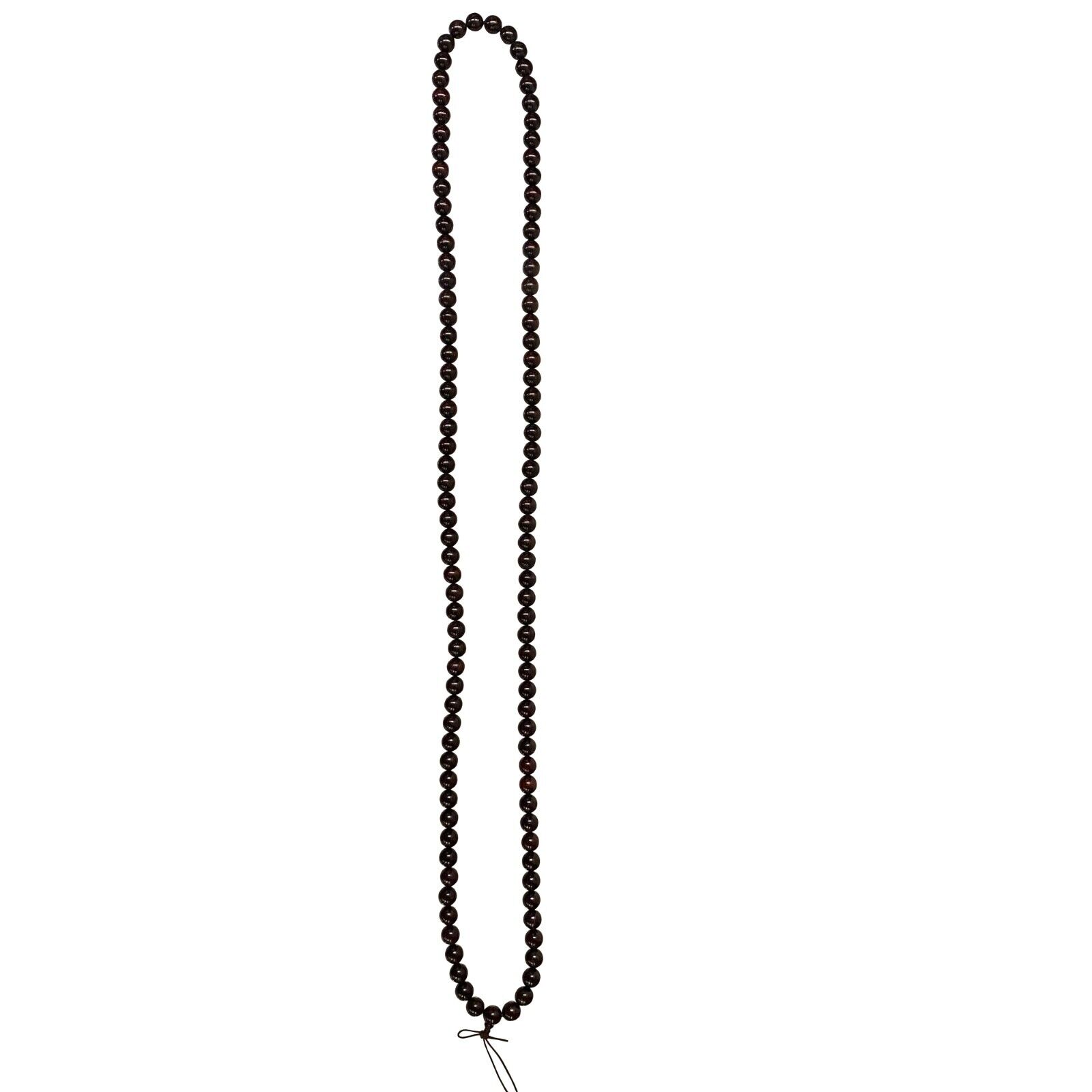 Long Oriental Brown Wood Beads Hand Rosary Praying Chain ws3818