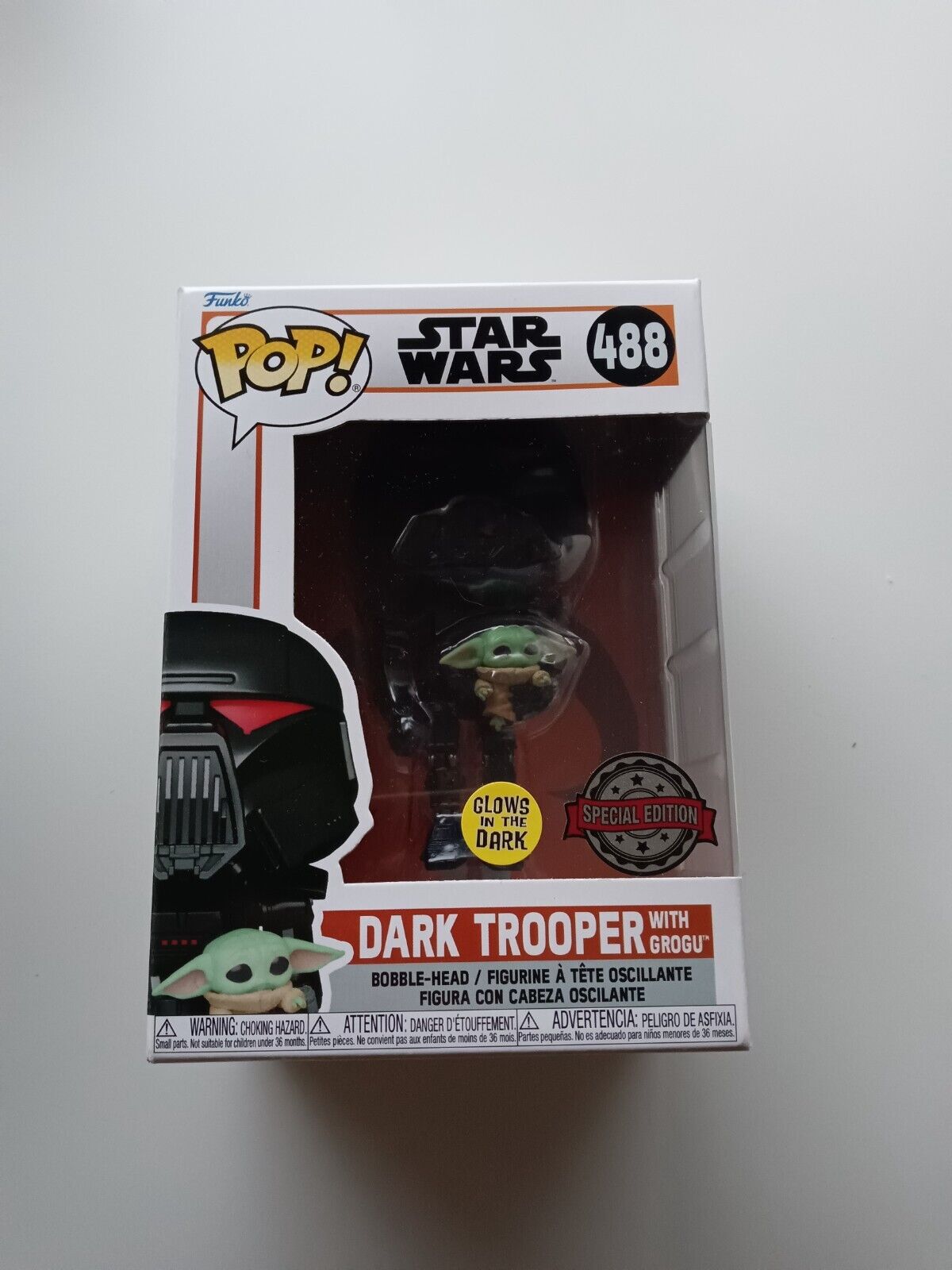Star Wars Pop Funko Pop Vinyl Dark Trooper with Grogu #488