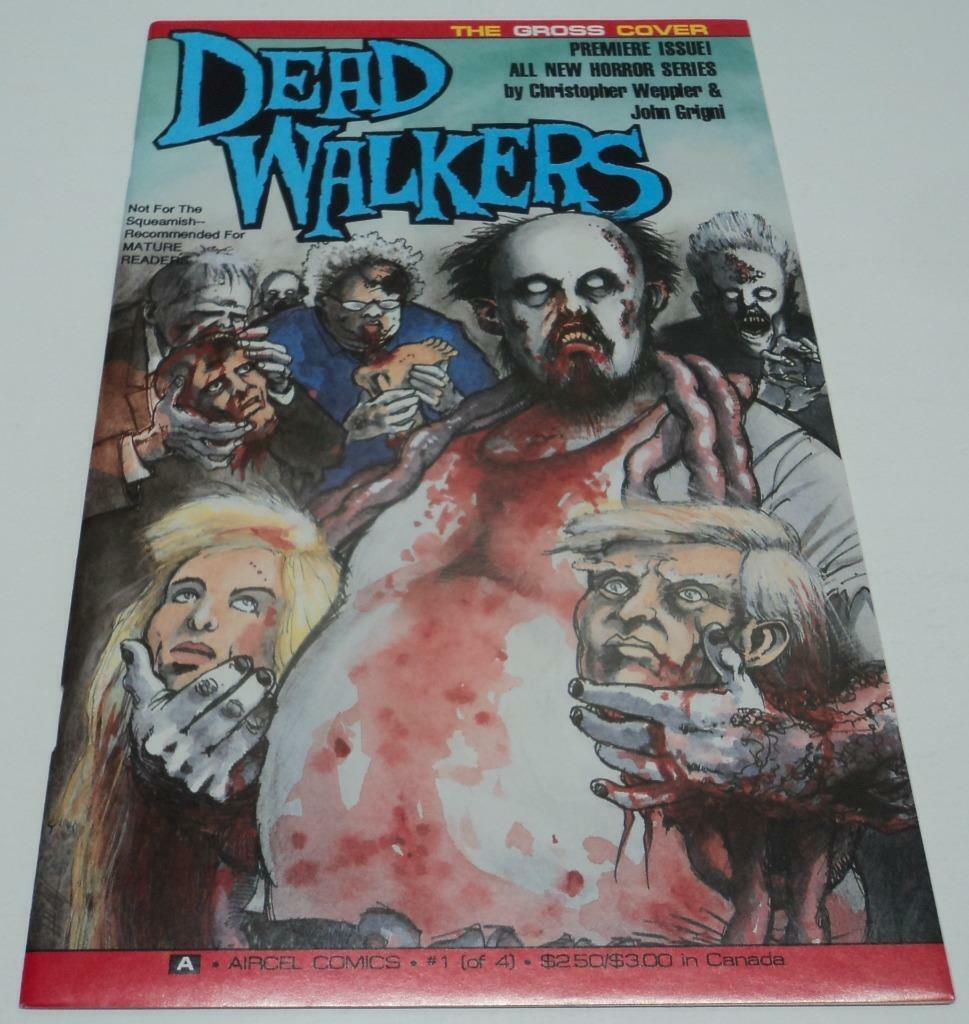 DEADWALKERS #1 RARE GROSS COVER EDITION (Aircel Comics 1991) ZOMBIES (VF-)