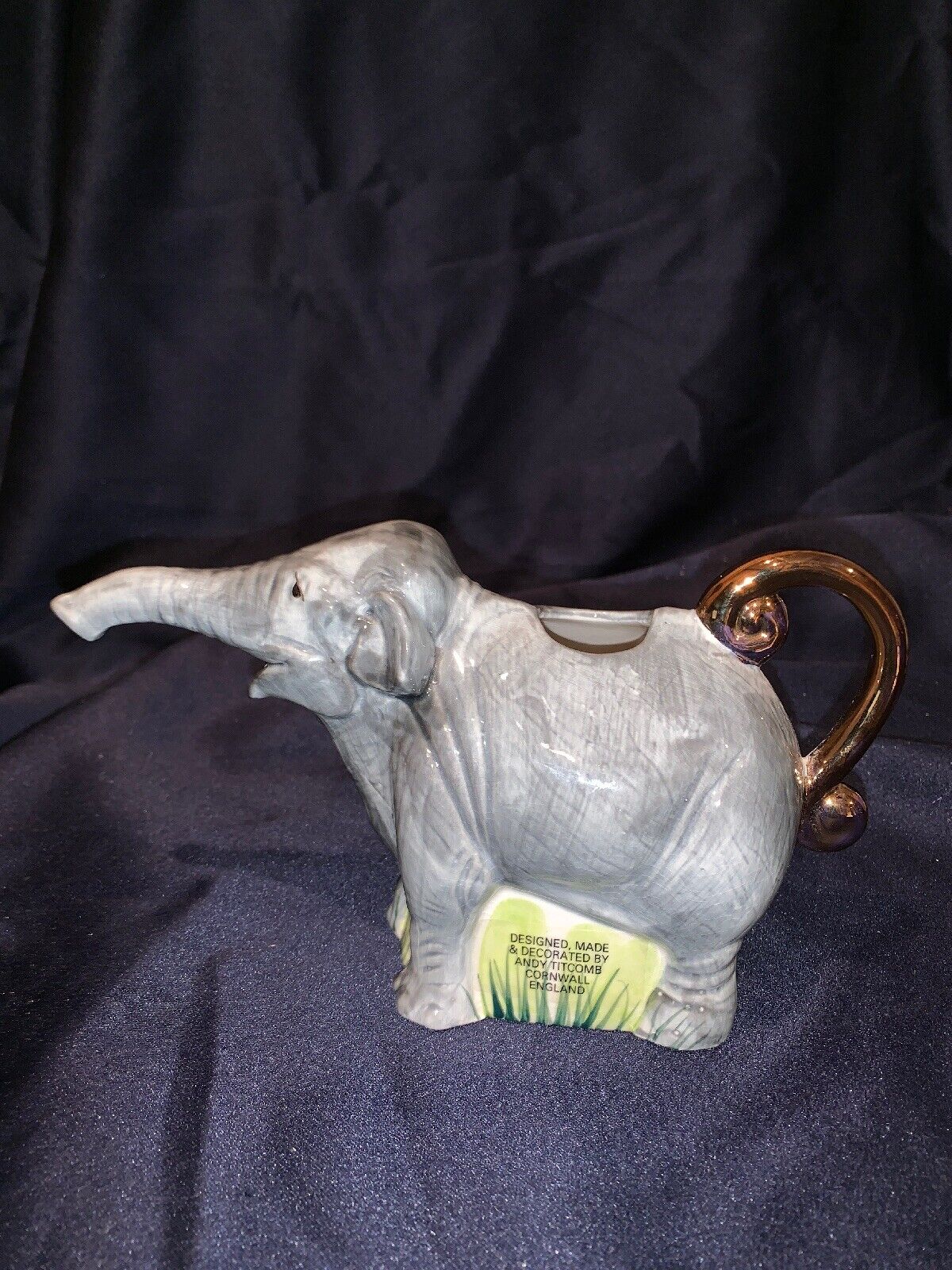 Andy Titcomb 1998 Elephant Teapot Made in England (no Lid)