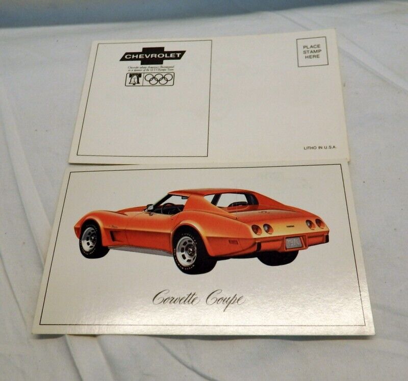 1976 Chevrolet Corvette Original Olympic Postcard
