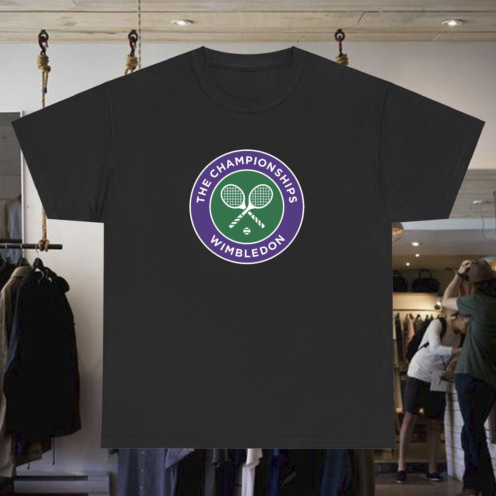 HOT- The Championships Wimbledon Tennis 2024 Logo T-shirt Tee New Shirt USA