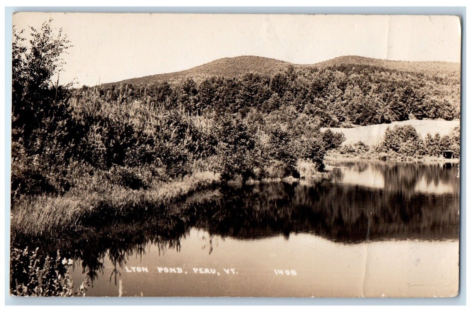 c1910\'s Lyon Pond Peru Vermont VT RPPC Photo Unposted Postcard