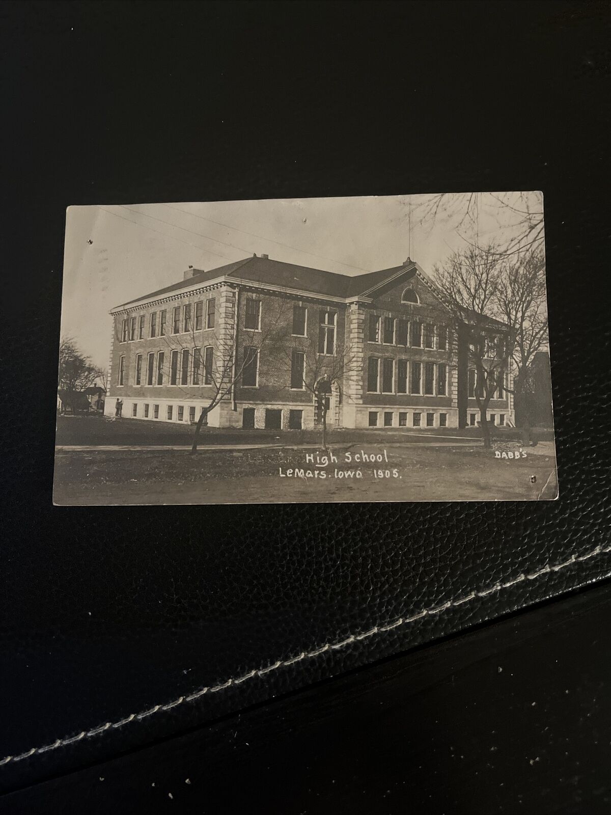 RPPC Photo Postcard--IOWA--Lemars--View of High School and Groundsl--1908