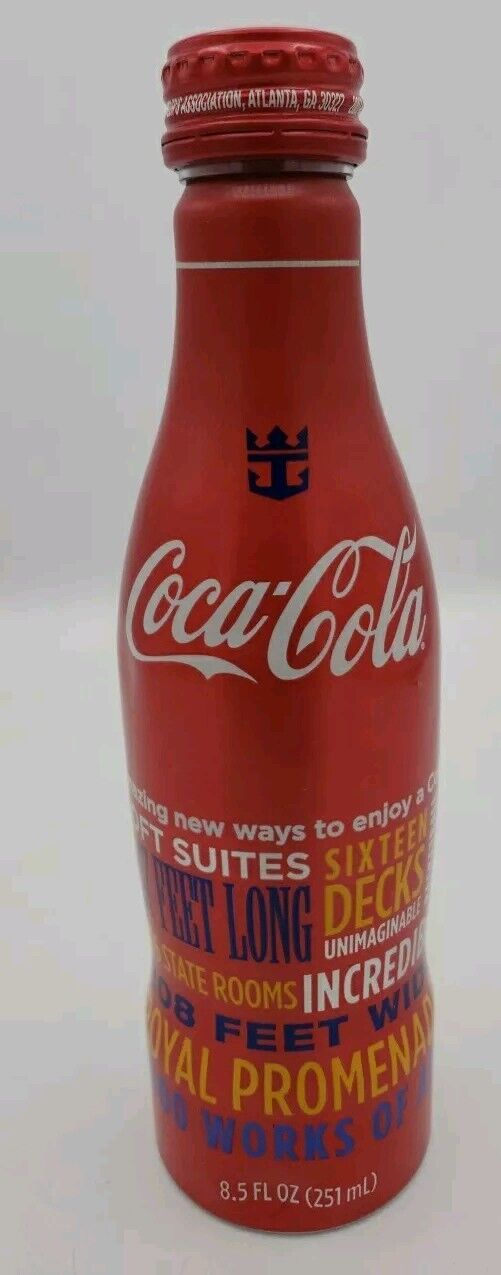 Coca Cola Aluminum bottle USA Inaugural Oasis of the Sea 2009 Royal Caribbean