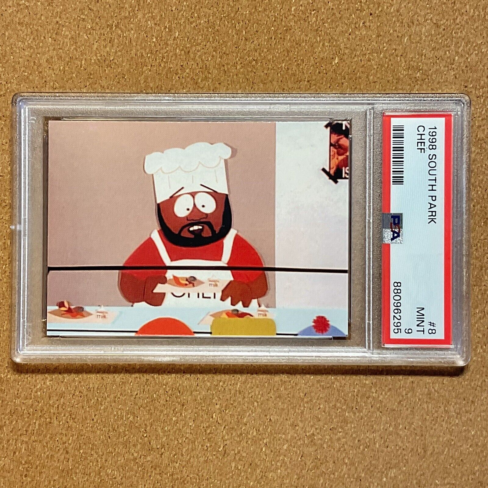SOUTH PARK #8 CHEF (ISAAC HAYES) 1998 COMIC IMAGES VTG CARD - PSA 9 MINT