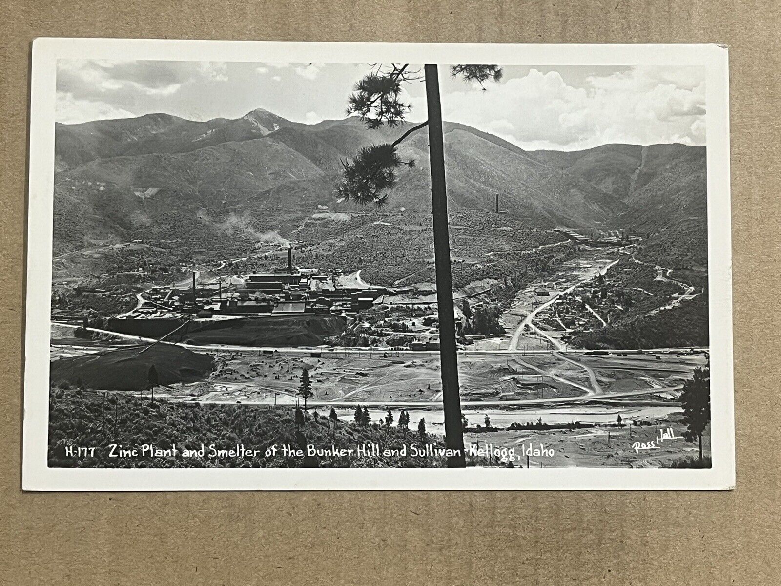 Postcard RPPC Kellogg ID Idaho Bunker Hill Sullivan Mining Company Zinc Plant