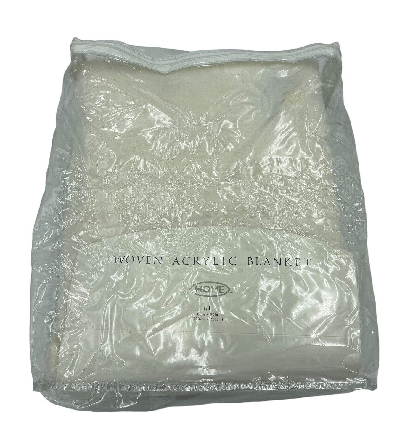 Home Target Vtg Woven 100% Pure Virgin Acrylic Blanket  Satin Binding Full 80x90