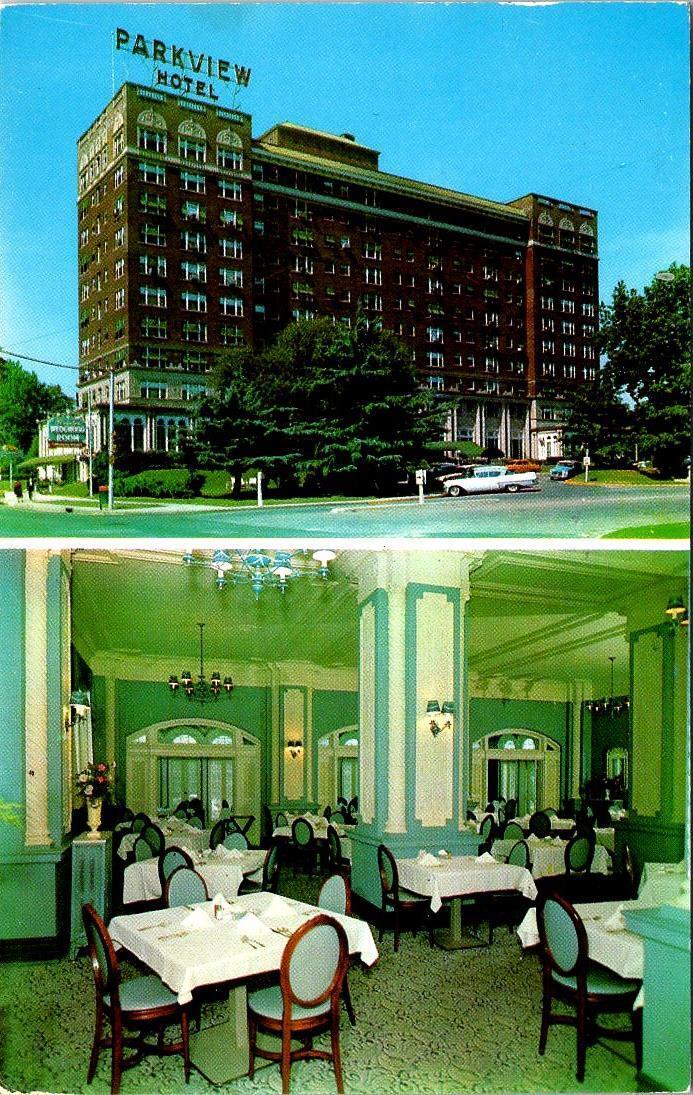 1961, Parkview Hotel, MEMPHIS, Tennessee Chrome Advertising Postcard