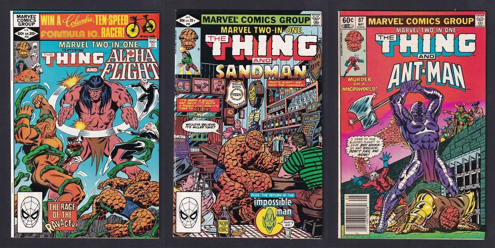 Marvel Two-In-One #84, 86 & #87 Alpha Flight/Sandman/Ant-Man Marvel 1981
