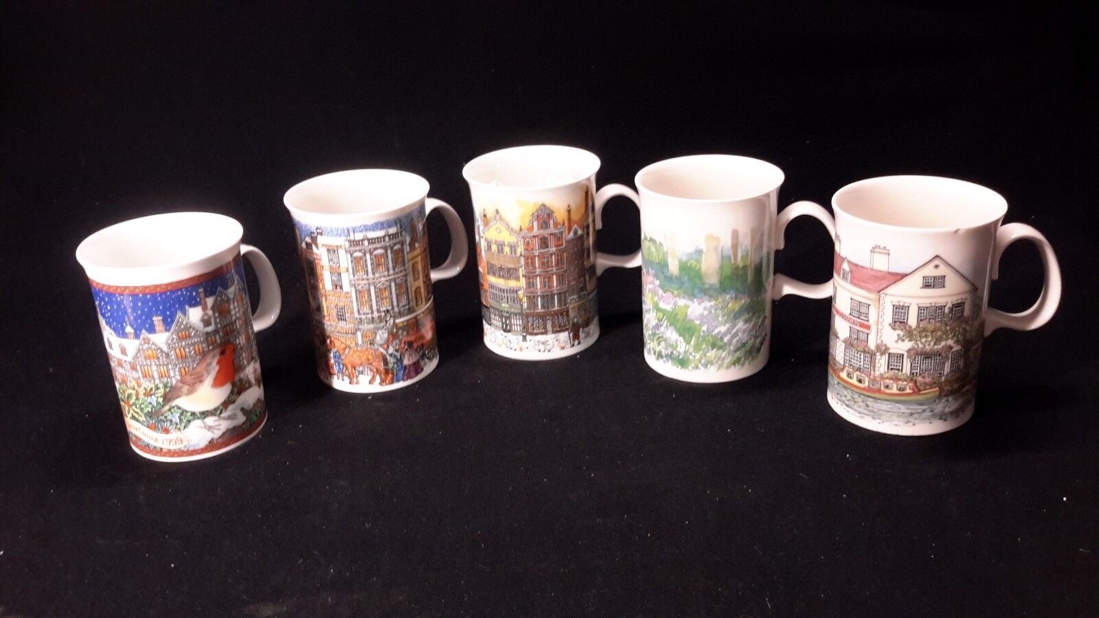 Set of 5 Dunoon mugs (ca27)