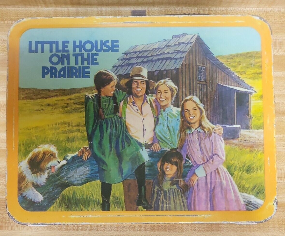 Vintage Thermos Little House On The Prairie Metal Lunch Box  (1978)  GOOD CON 👀