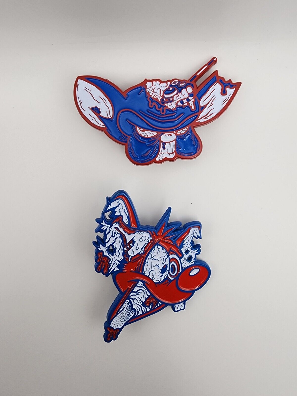 Pinky And The Brain Enamel Lapel Pin Set (Red/Blue) 1 in