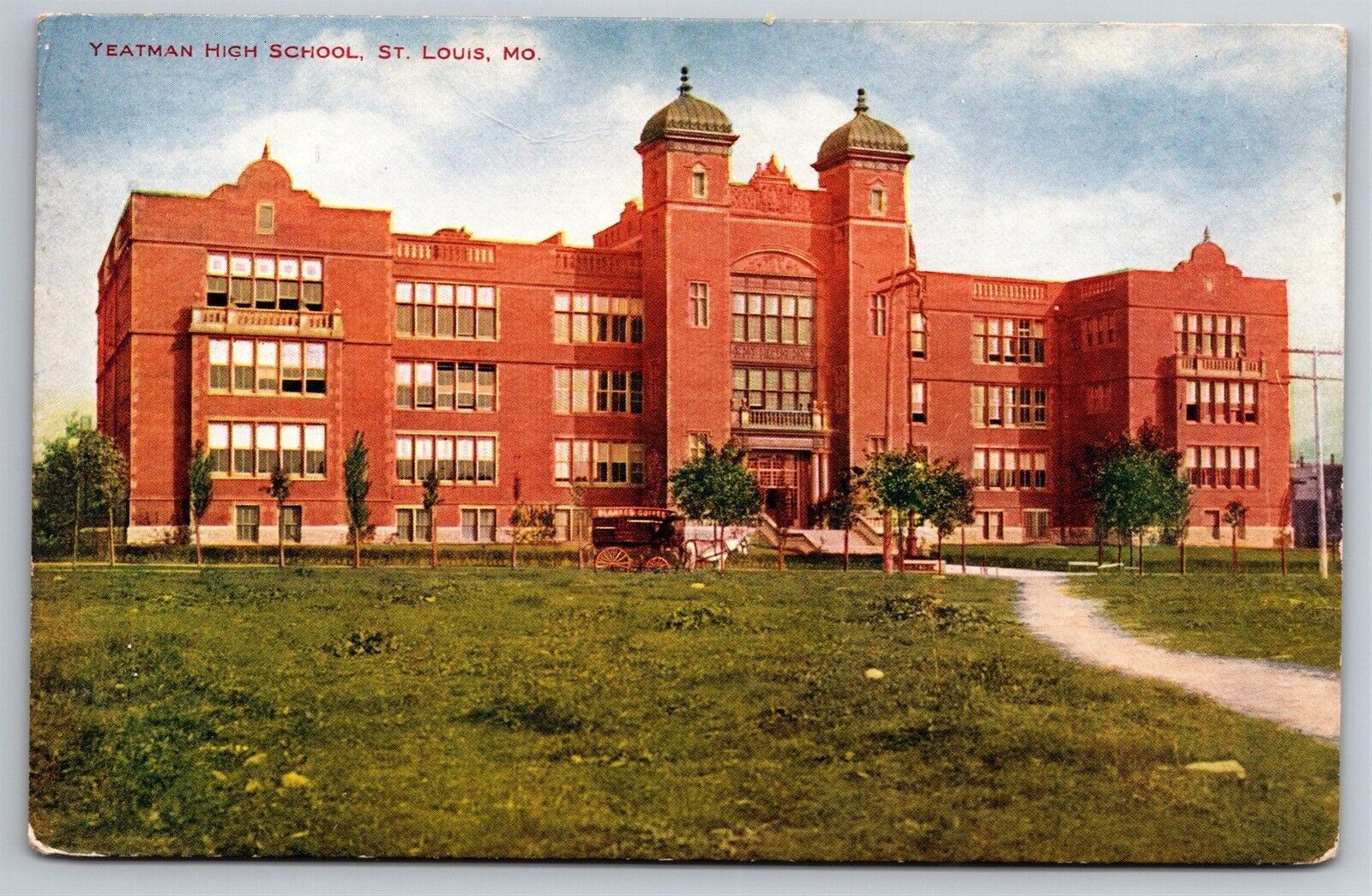 Yeatman High School St Louis MO C1910\'s Postcard S22