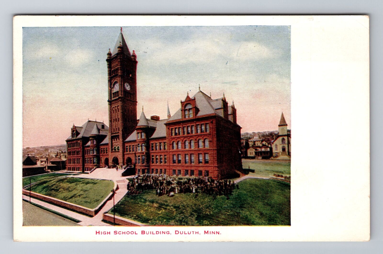 Duluth MN-Minnesota, High School Building, Antique, Vintage c1912 Postcard