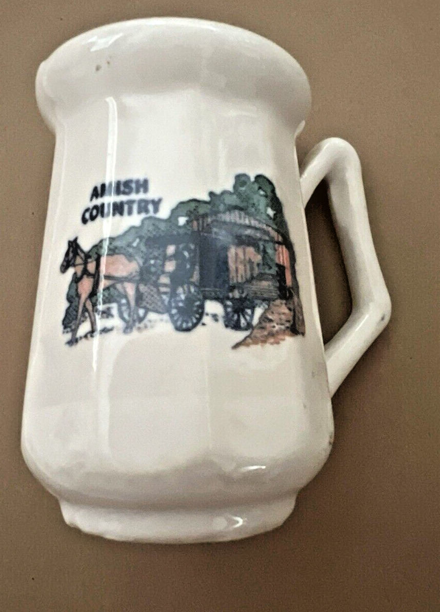 Vintage Ceramic Mini Mug w/ Handle “Amish Country”