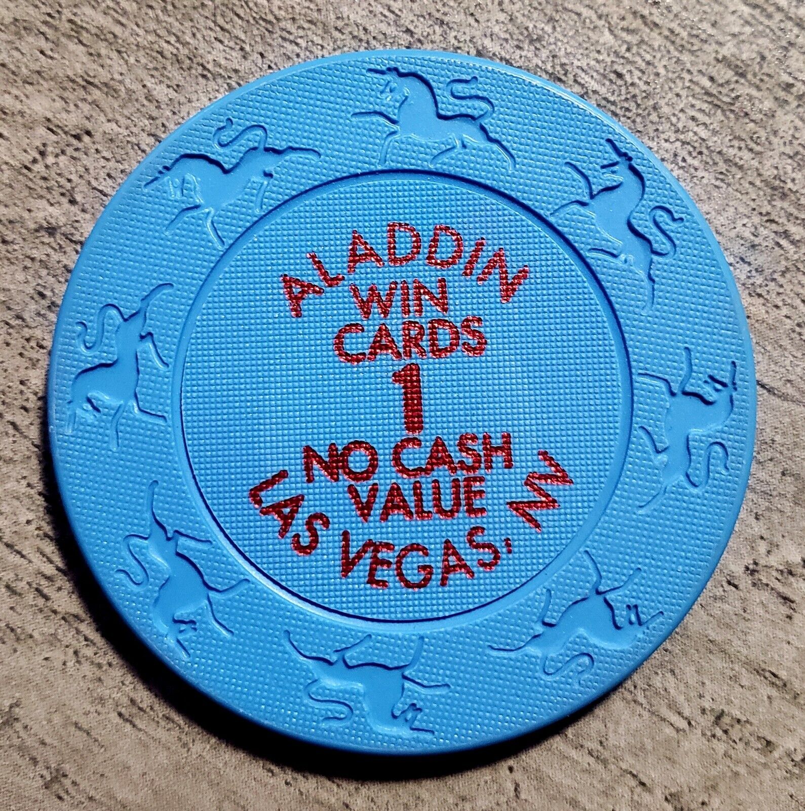 $1 Aladdin Casino Win Cards NCV Chip - Las Vegas, Nevada **RARE**   