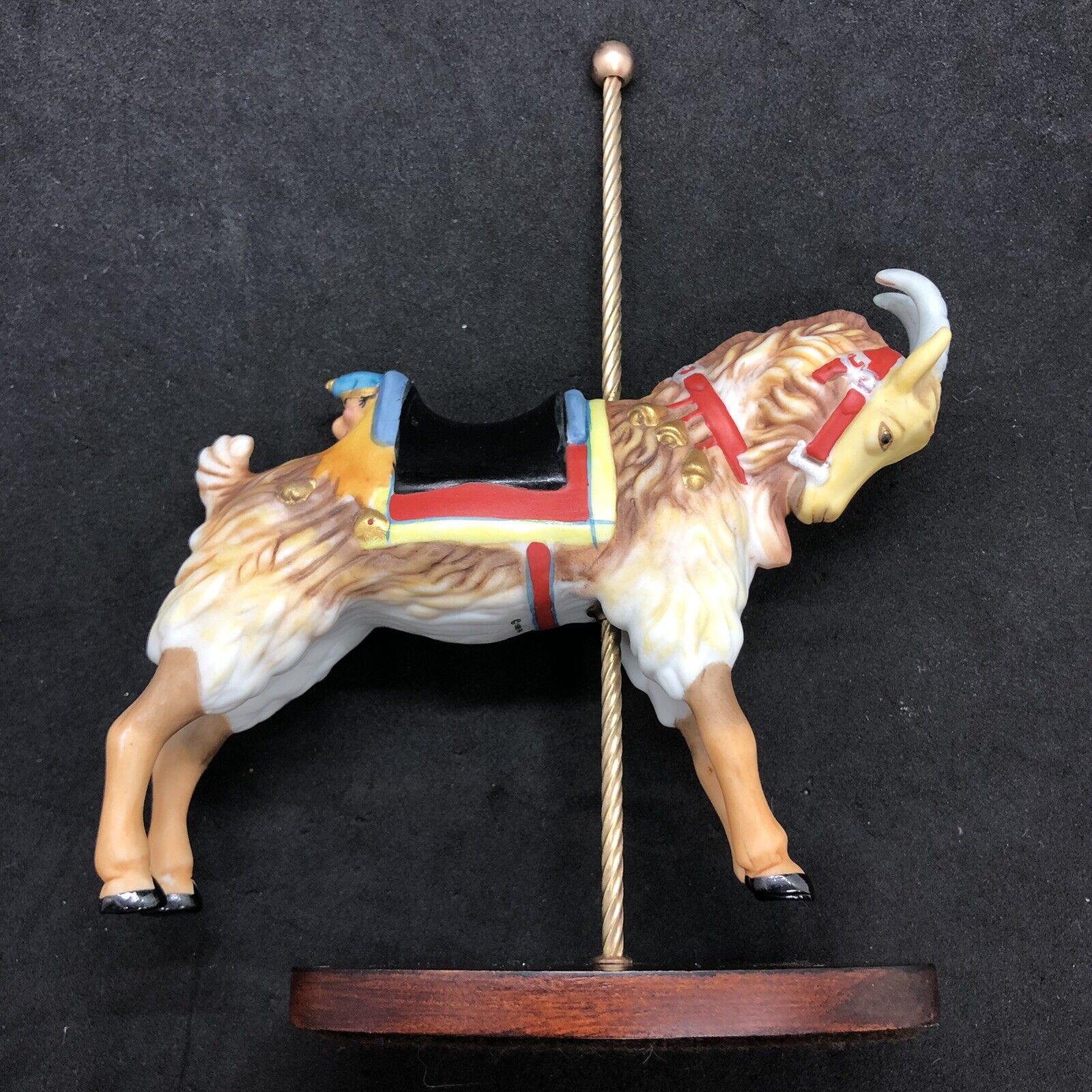 VTG Franklin Mint The Treasury Of Carousel Art Goat Animal By William Manns 1988
