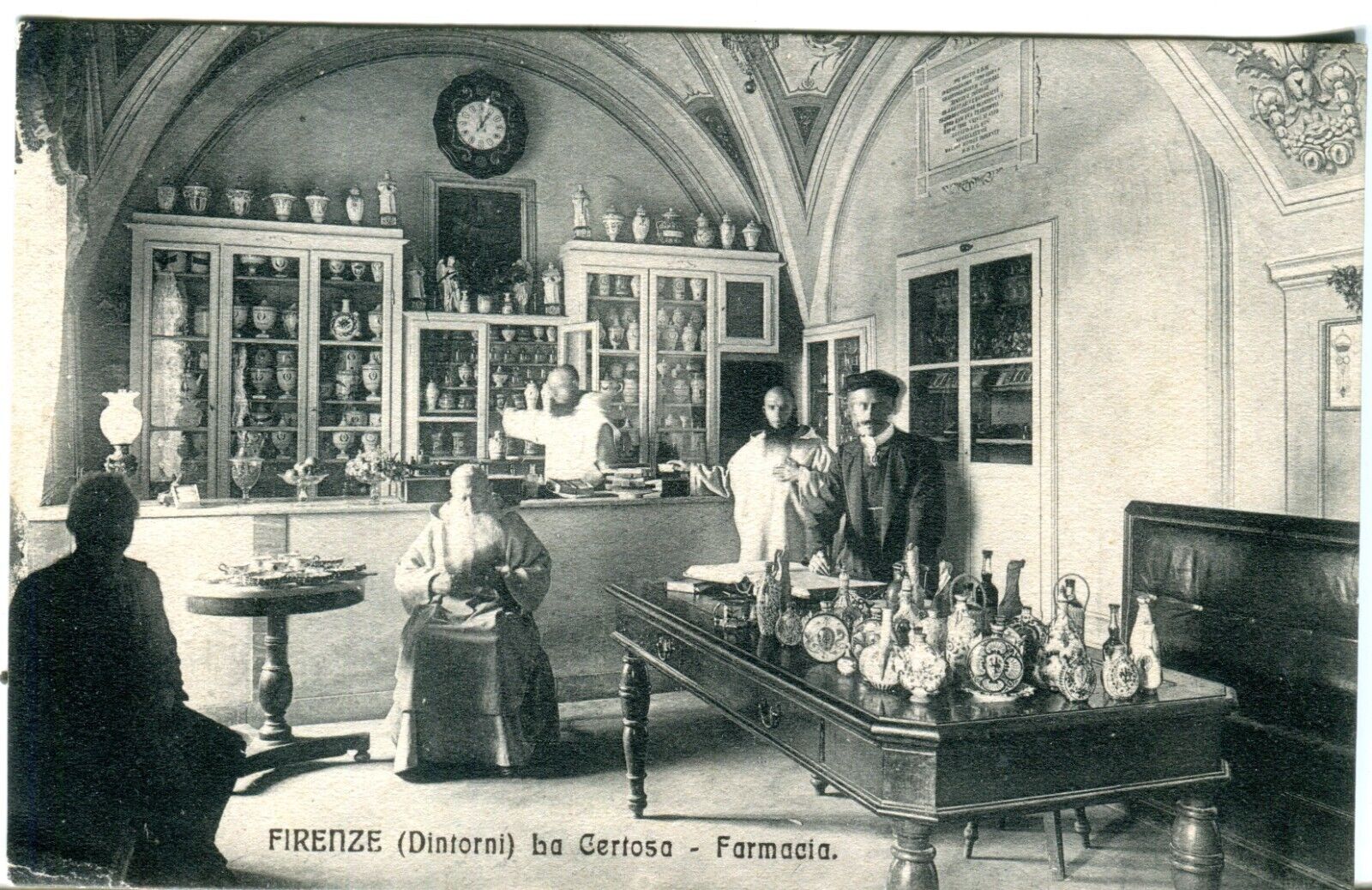 Italy Certosa Di Firenze La Farmacia Pharmacy old postcard