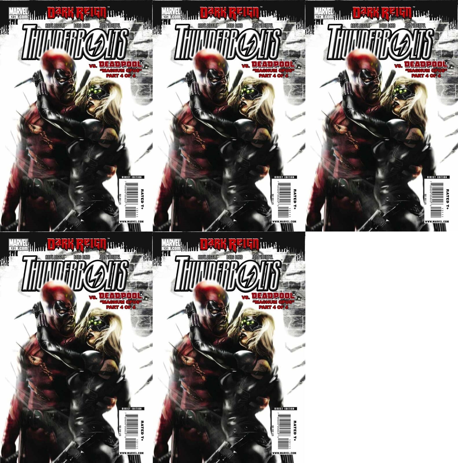 Thunderbolts #131 Volume 1 (1997-2003, 2006-2012) Marvel Comics - 5 Comics
