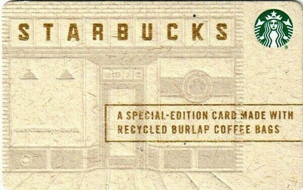 Starbucks Card 2016 Burlap NEW