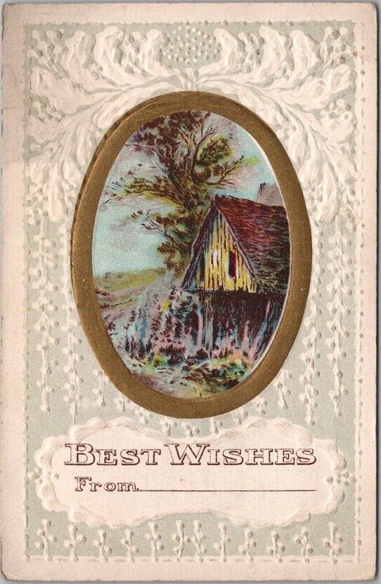 c1910s Embossed Greetings Postcard 