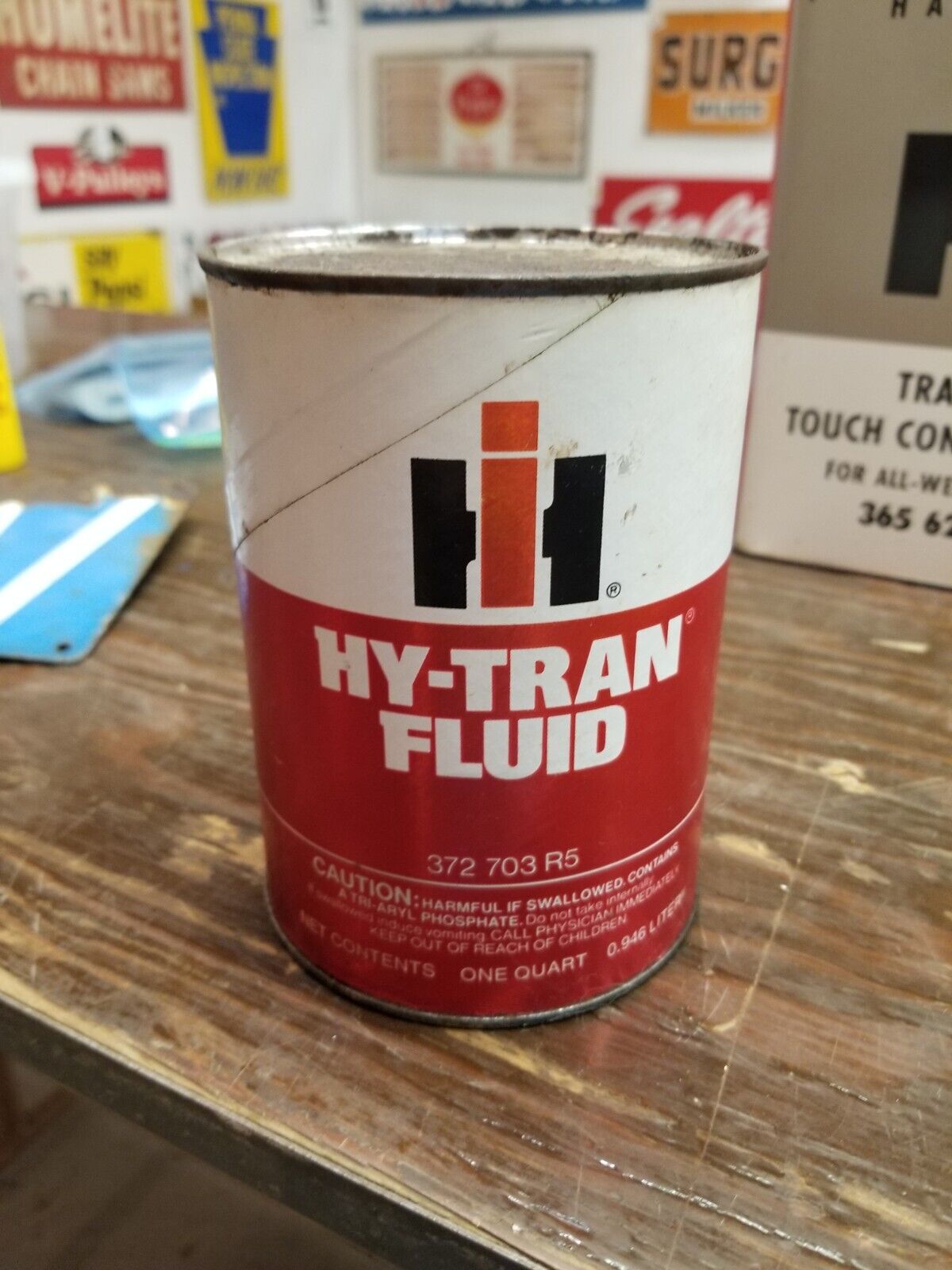 Vintage International Harvester IH Hy-Tran Fluid Quart Can Empty motor oil