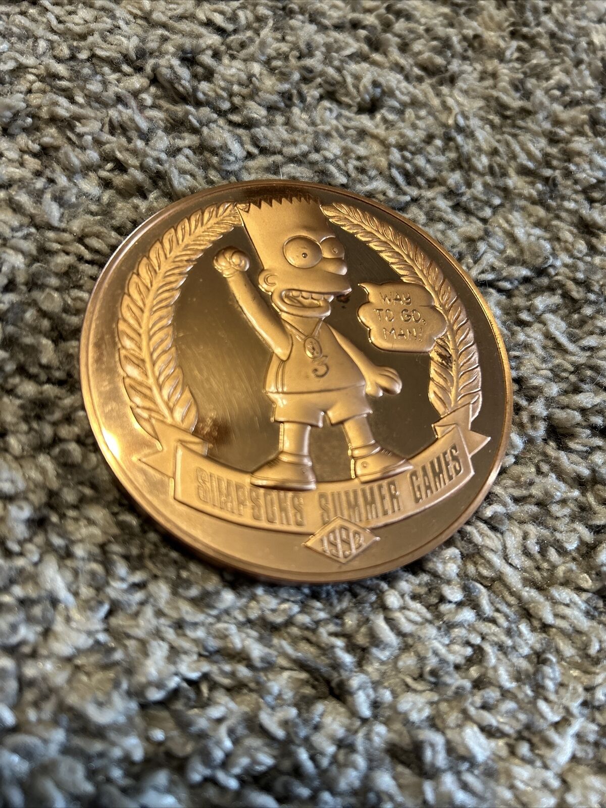 1992 Bart Simpsons Summer Olympics Bronze Medal 8oz Limited Edition  #2437/5000.