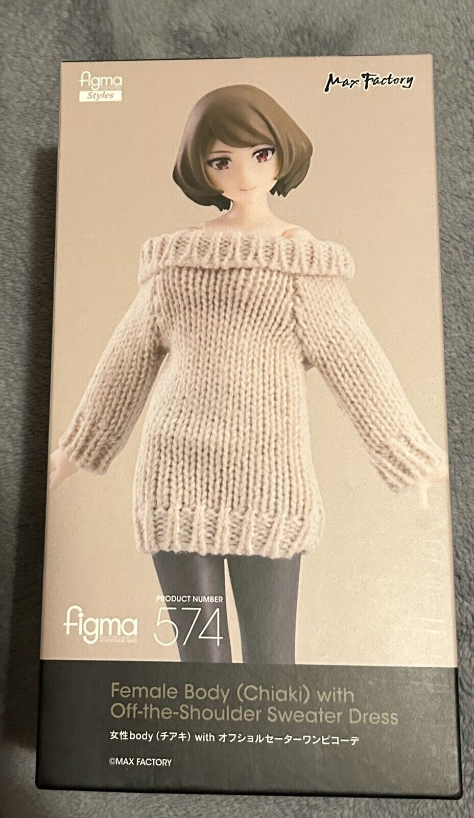 figma No.574 Female Body (Chiaki) with Off-the-Shoulder Sweater Dress