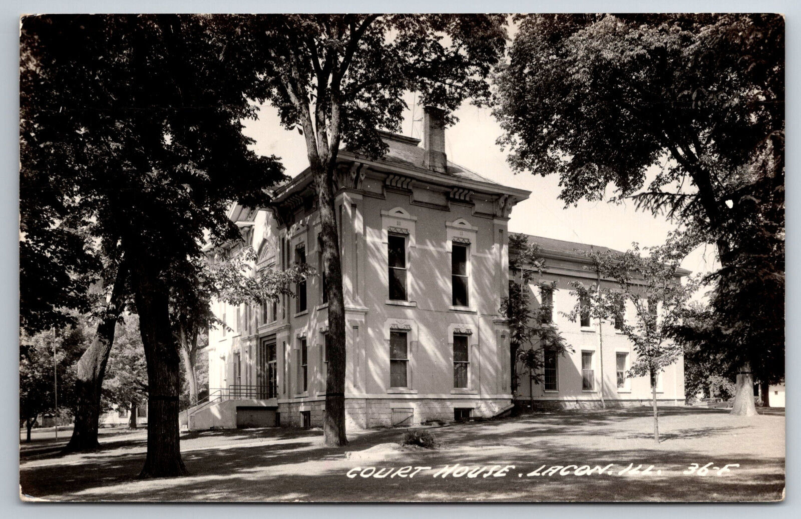 Vintage Postcard IL Lacon Court House RPPC Real Photo c1964 ~8149