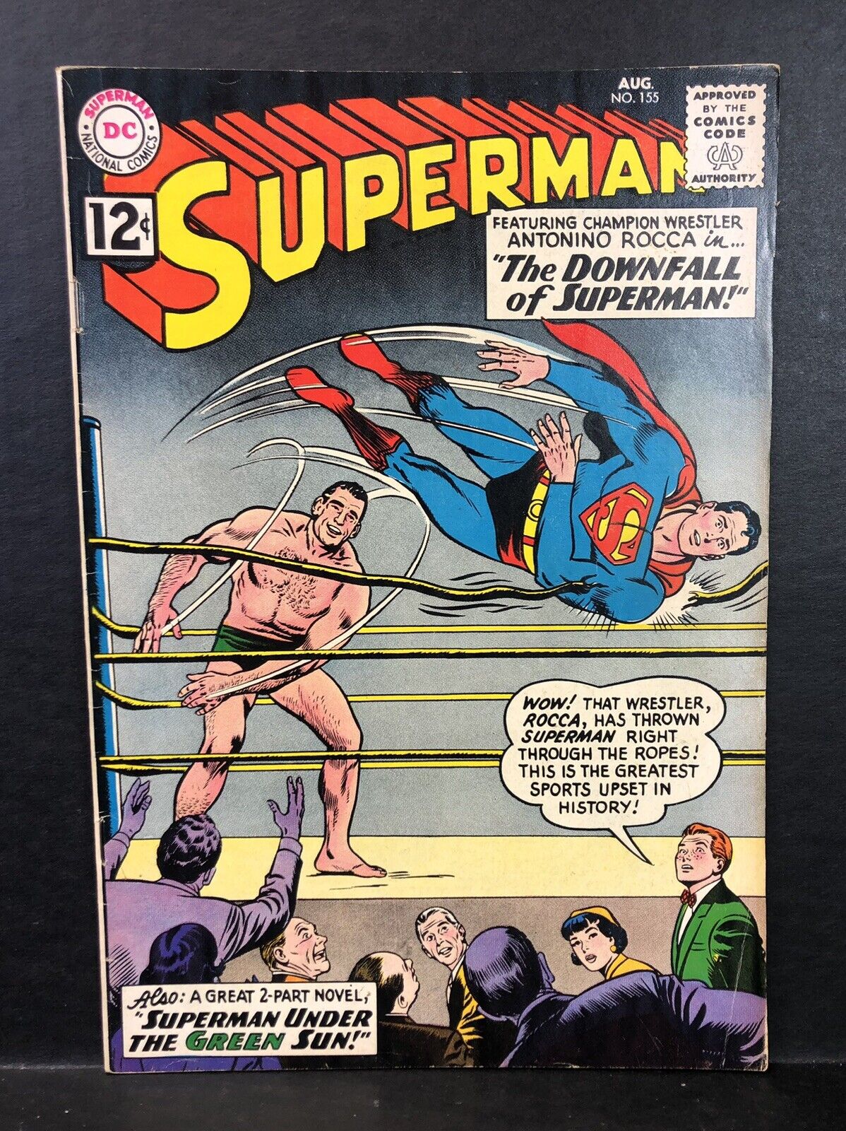 Superman #155 Nice Unrestored Silver Age Superhero Vintage DC Comic 1962 FN