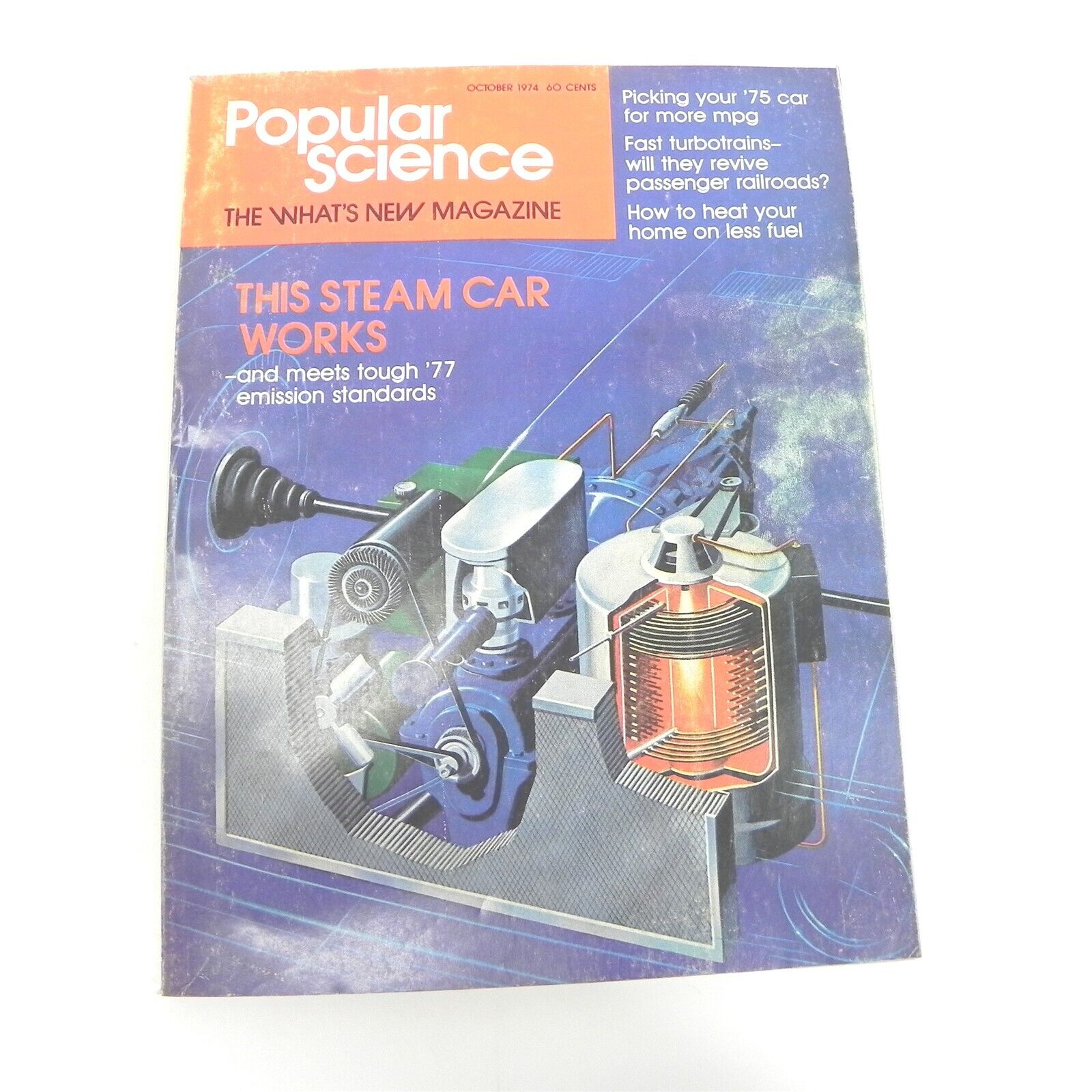 VINTAGE OCTOBER 1974 POPULAR SCIENCE MAGAZINE HOW A STEAM CAR WORKS SECURITY 