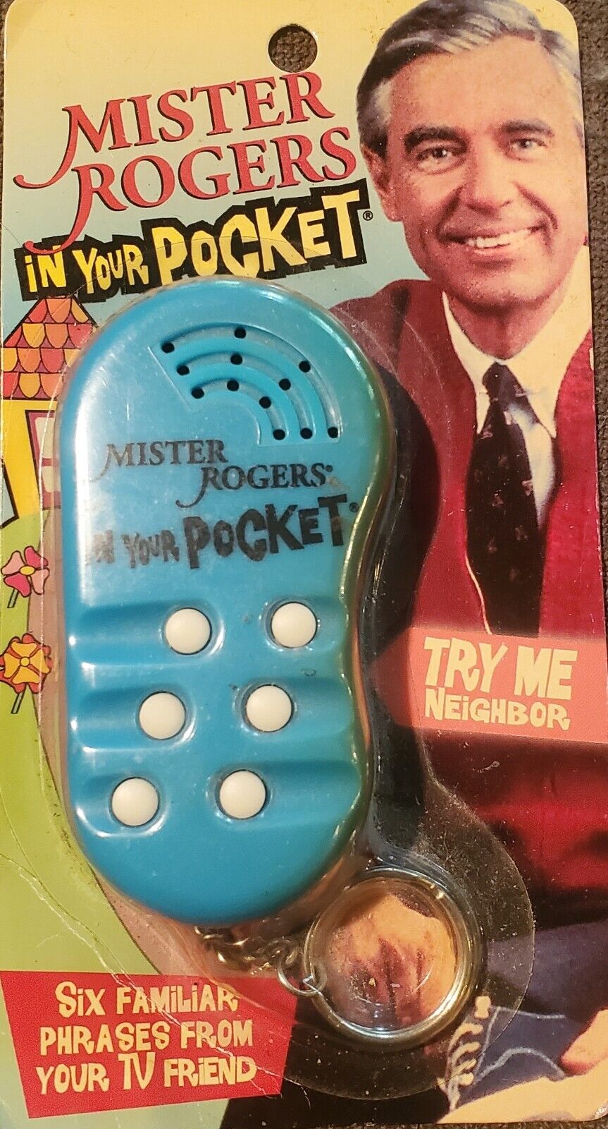Mister Rogers Phrases - In Your Pocket Keychain - Vintage NEW SEALED
