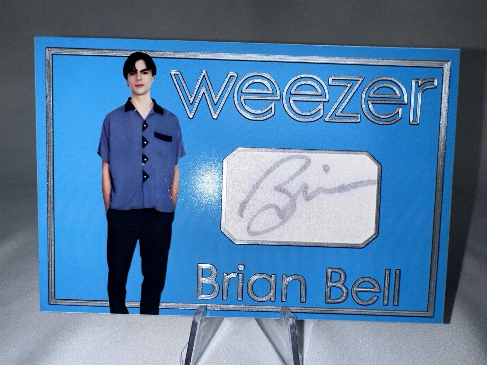 Brian Bell Signed Custom Weezer Trading Card - JSA AT70619