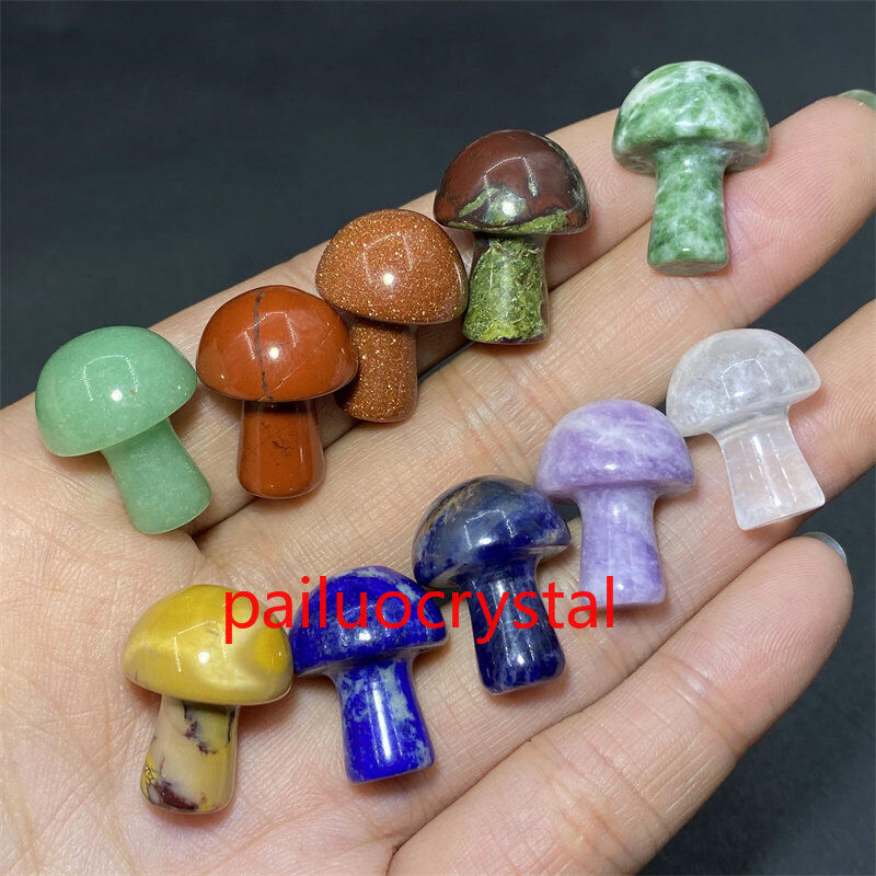 10pcs Natural Mixed mushroom Quartz Crystal mushroom Pendant Reiki Healing Gem
