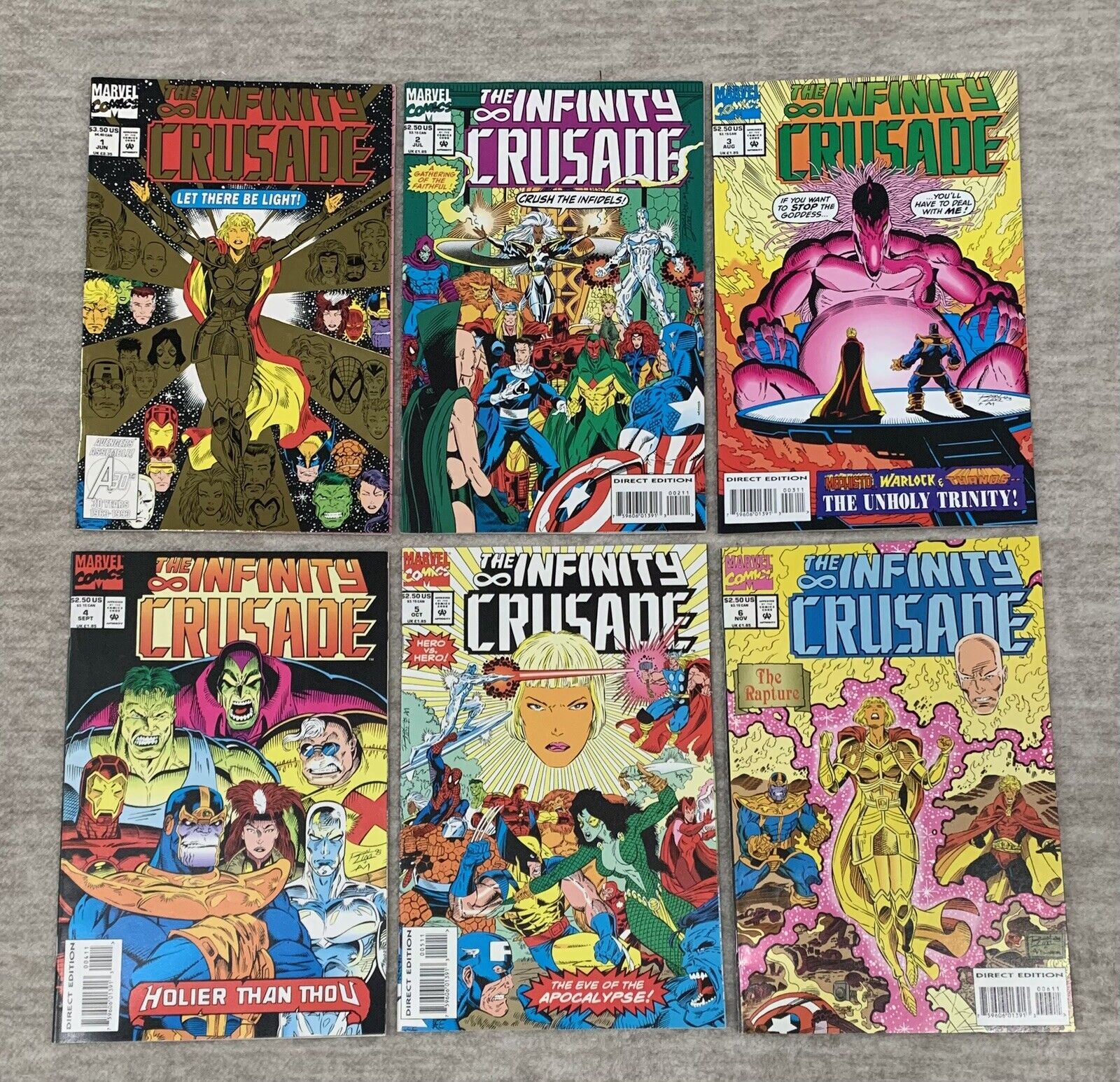 The Infinity Crusade 1 - 6 Complete Set Marvel Comics 1993 Series NM