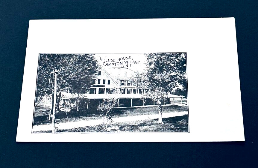1909 View Postcard - Hillside House Hotel Campton Village New Hampshire r6