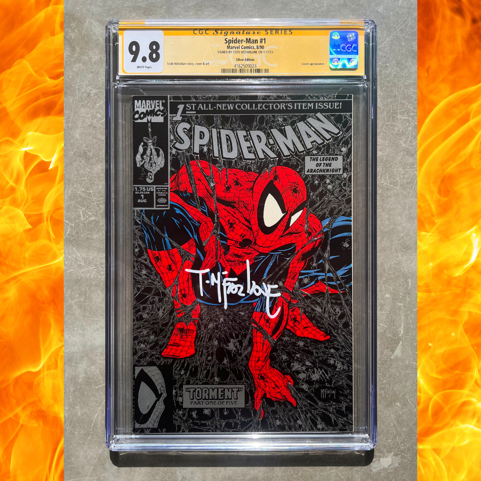 🔥 Spider-Man #1 CGC 9.8 Signed By Todd McFarlane – Iconic Silver Edition 🔥