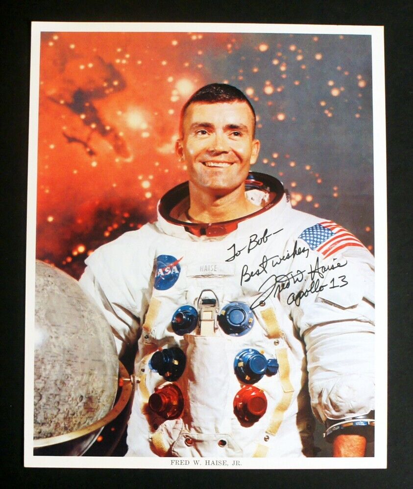 Fred Haise SIGNED 8x10 Color WSS Photo (Apollo 13 Astronaut, Gene Kranz)