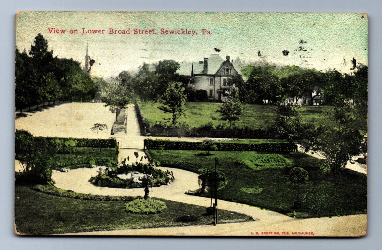 1911 LOWER BROAD STREET SEWICKLEY, PA, ALLEGHENY COUNTY Postcard P25
