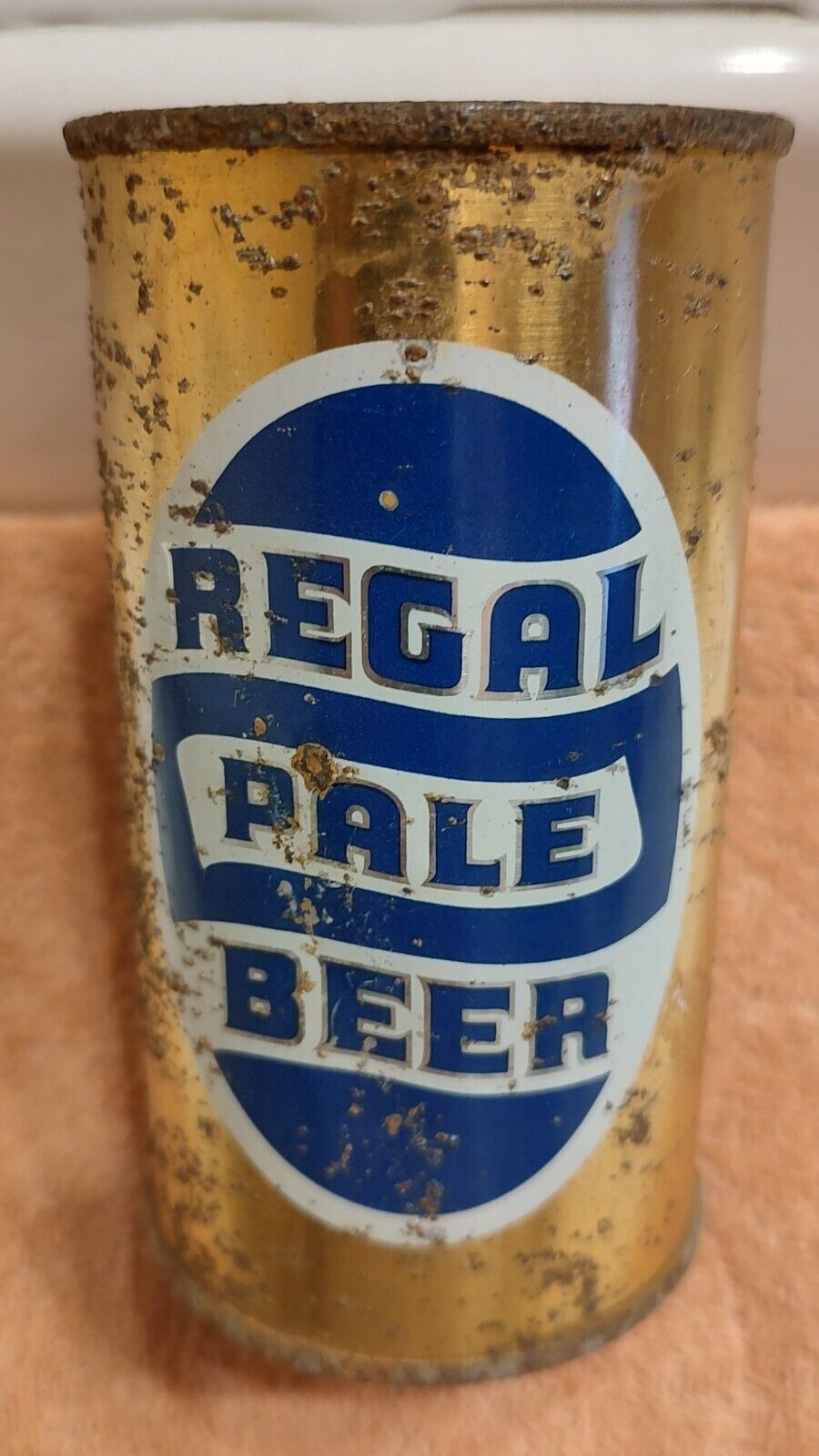 1930s blue REGAL PALE, IRTP flat top beer can, San Francisco, California
