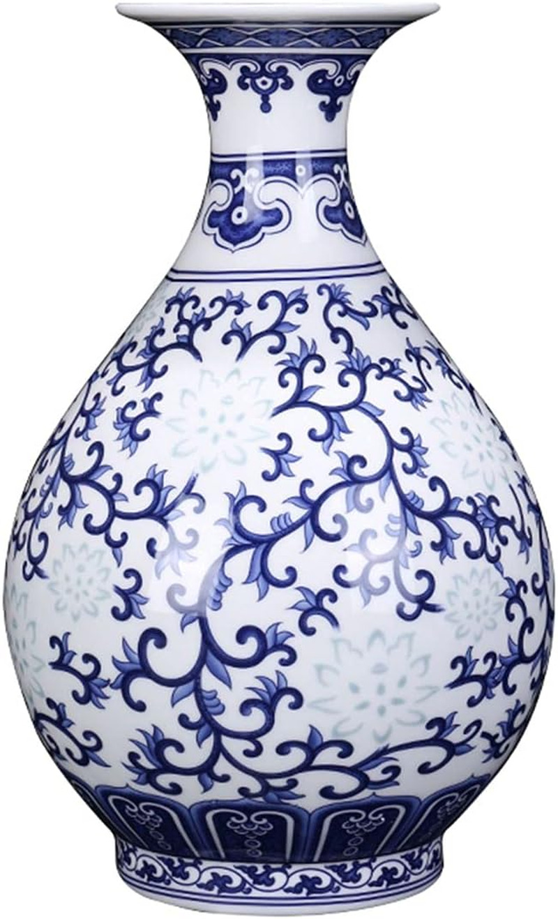 Hand- Made Blue and White Porcelain Vase Ceramic Vase Home Christmas Decorative 