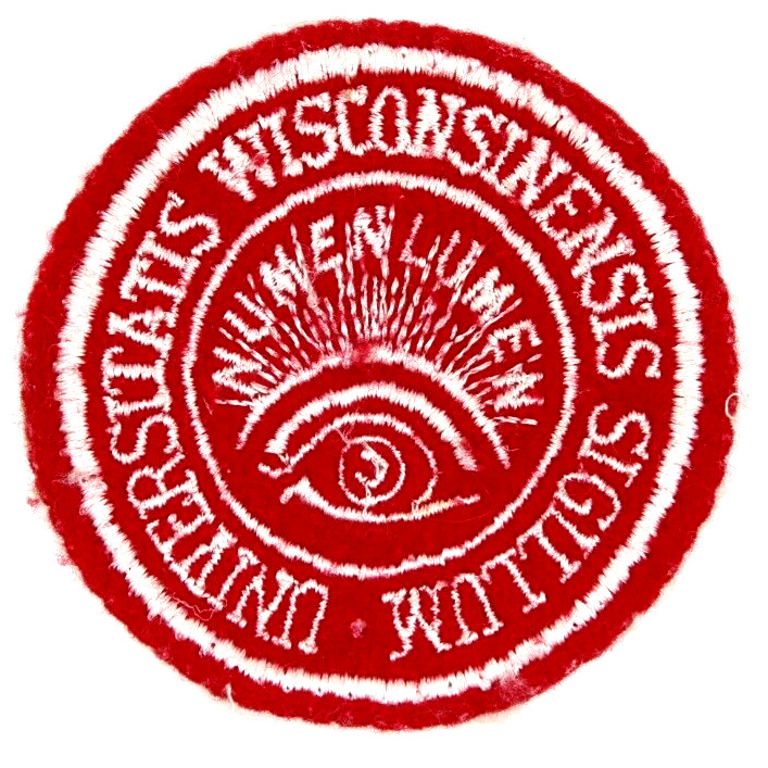 RARE Vintage University of Wisconsin Alumni Association Red Felt Patch